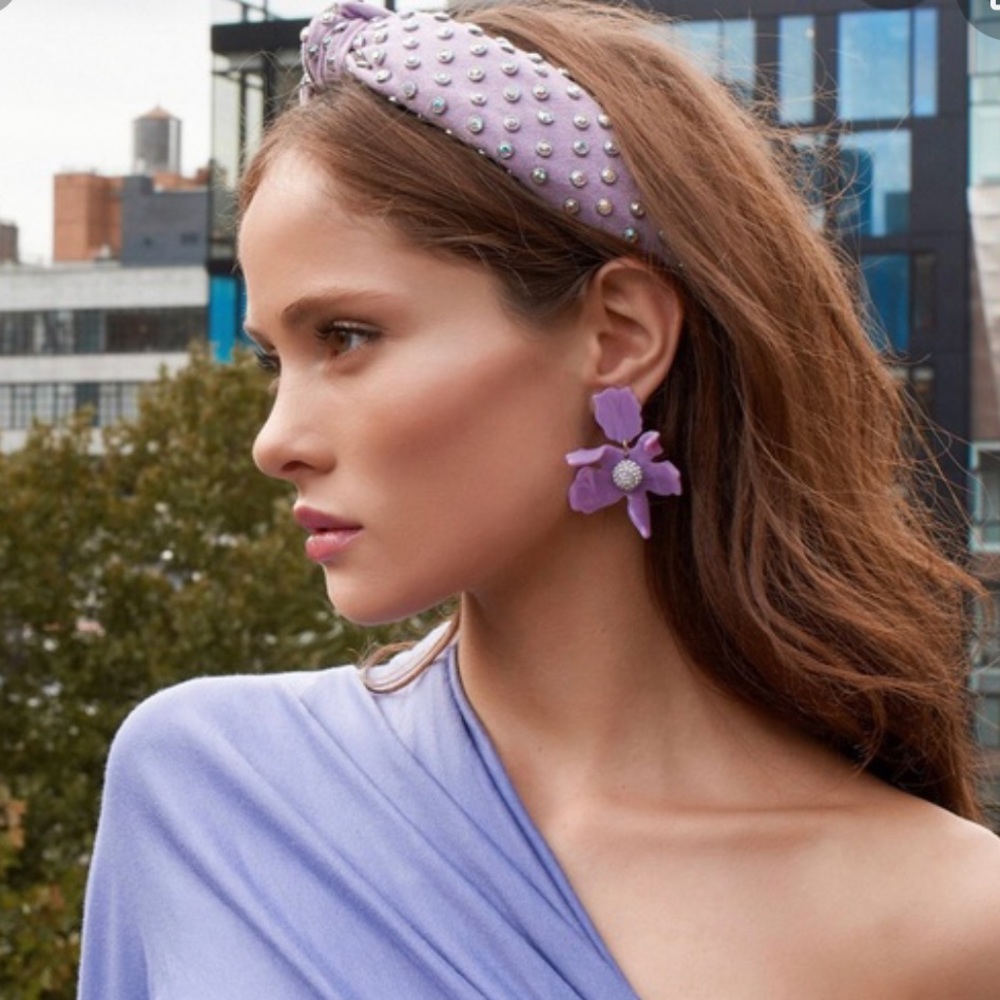 Lele Sadoughi Lilac Crystal Headband